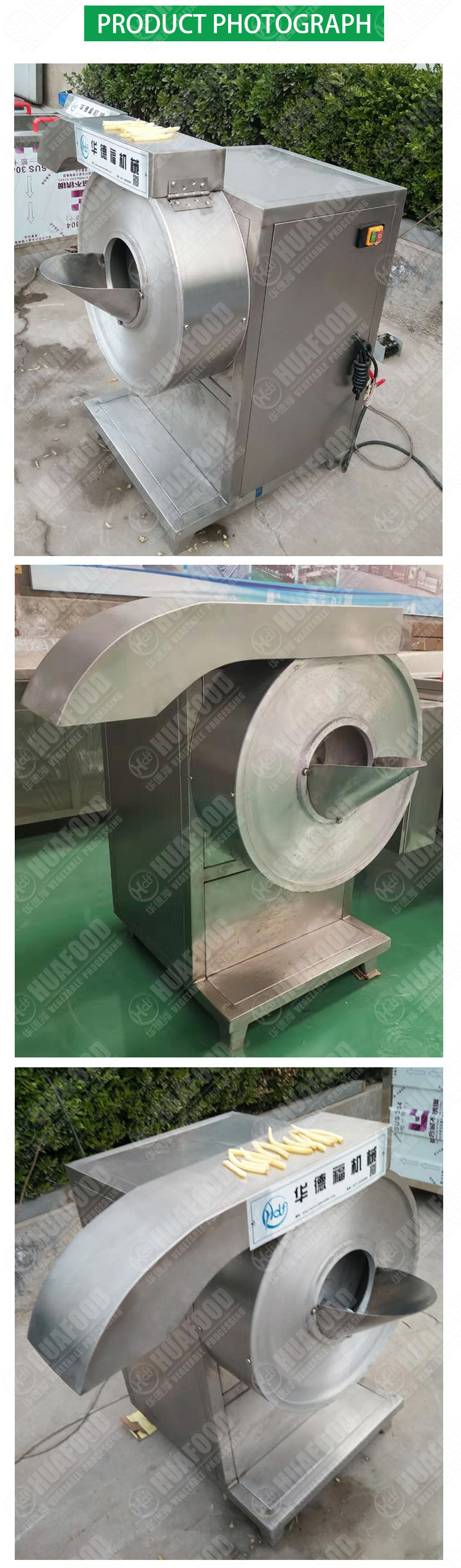 Potatoes 20mm 600kg/H 1.1kw French Fries Cutting Machine