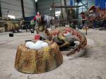 Water Park Electric Dinosaur Equipment Life Size Simulation Dinosaur Decoration
