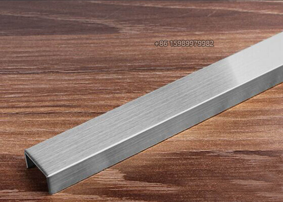 brushed silver stainless steel u profile