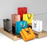 Coated Paper Custom Printed Gift Bags With Handle Offset printing