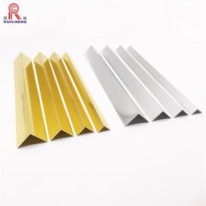China 3mm Right Angle Aluminium Extrusion , Gold Anodised Aluminium Angle wholesale
