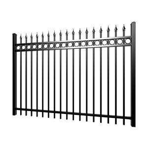 China Aluminum Iron Wrought Fence 4ft 5ft 6ft 8ft Metal Picket Ornamental Iron Garden Gate wholesale