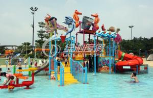 China Commercial Water Park Equipment Kids Water Playground For 50 Riders , Anti UV and Safety wholesale