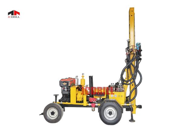 Quality Hydraulic Water Well Drilling Machine / Borehole Drilling Rig Diesel Power Type for sale