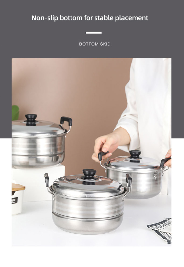 American Style 5 Pcs Kitchen Cookware Set Stainless Steel Nonstick Cooking Pot Sets With Lid
