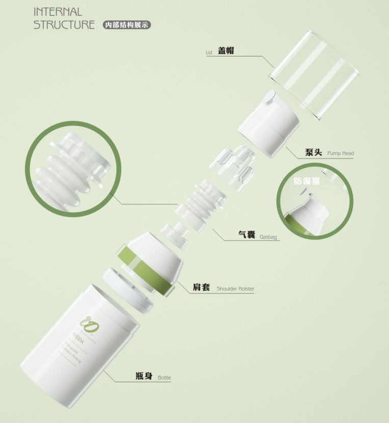 30ml/50ml All Plastic Airless Bottle