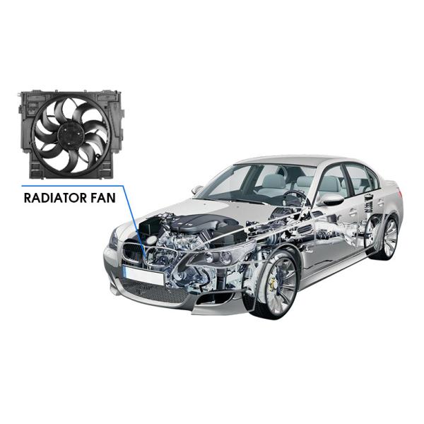 Tech Master 12V Built In Fuse Electric Radiator Auto Car Cooling Fan For BMW X5 E70