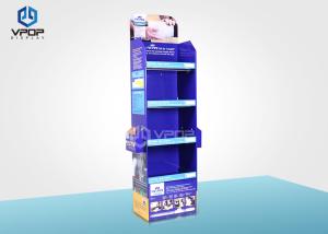 China 4 Shelves Blue Cardboard Pop Up Display Advertising For Water Stop Bandage wholesale