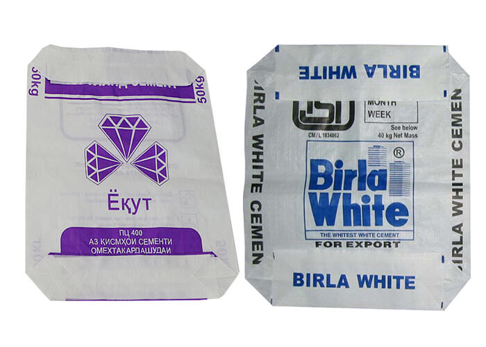 Water Resistant Plastic Block Bottom Valve Bag / Multifunctional PP Woven Sacks