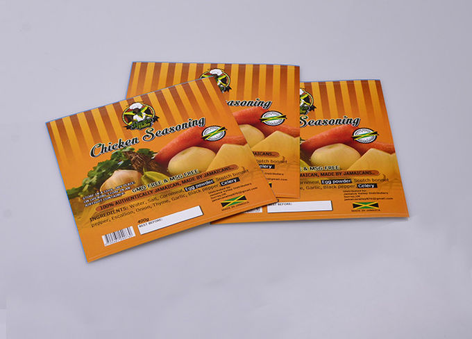 Printing personalized sticky paper chicken seasoning can packaging sticker label