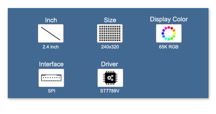 Polcd 2.4 Inch Tft Lcd Display Panel ST7789V2 TFT Touch Screen
