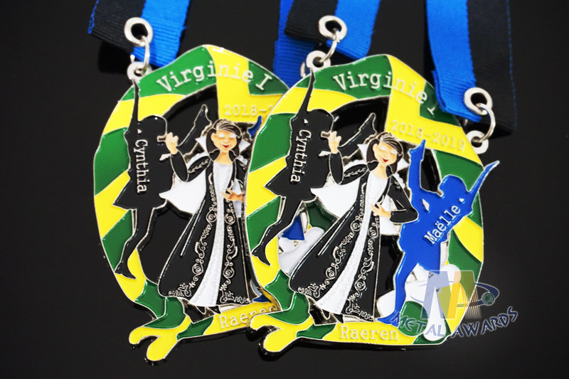 Carnival Custom Made Medals , Silver Plating Custom Metal Medallions