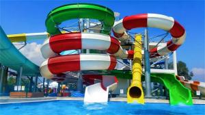 China 12mm Thickness fiber glass pool slide Water Theme Park Equipment Set wholesale