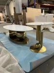 Hollow Out Marble Coffee Table Stainless Steel Living Room Coffee Table