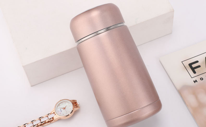 320ML Mini Cute Vacuum Flasks Stainless Steel Travel Drink Water Bottle Cups And Mugs,Gold
