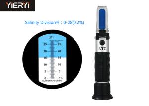 China 0-28% Salinity Specific Gravity Refractometer For Fruit Juices / Soft Drinks wholesale
