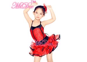 China Kids Dance Outfits / Clothes Two Layers Ballet Tutu Costumes With Black Edge wholesale