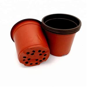 China PP Sun Hemp 15cm Width Plastic Flower Pots 12 Drainage Holes wholesale