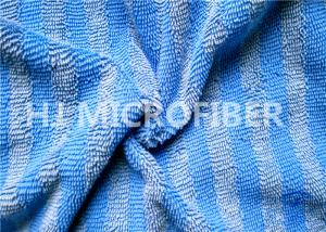 China Customized Wide Blue Stripe Mop Microfiber Fabrics For Cleaning Products wholesale