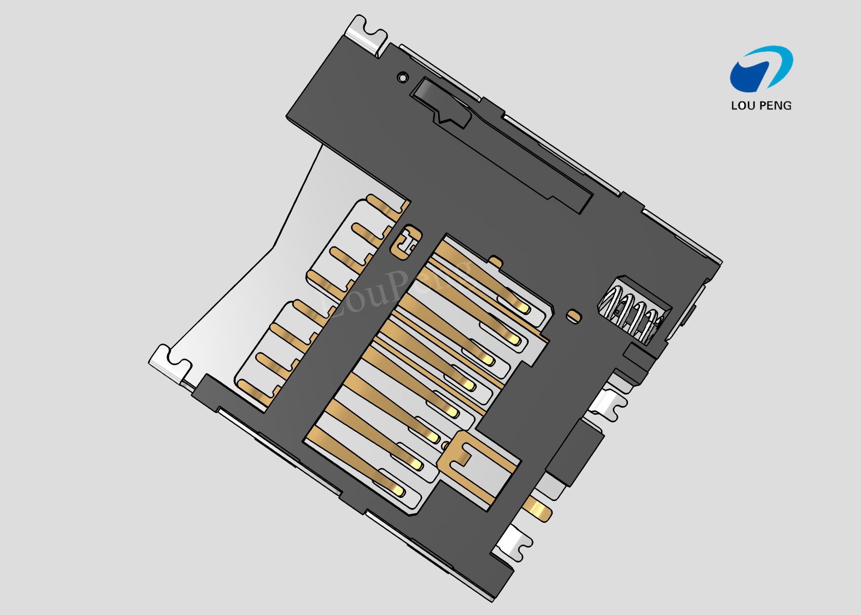 Micro SD Card Connectors, Secure Digital Compatible Card, 8 Position, Surface Mount, Right Angle