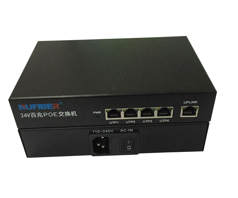 OEM ODM 24v Passive Poe Switch with 8 POE ports 1 Uplink port 10/100Mbps POE Powered Switch
