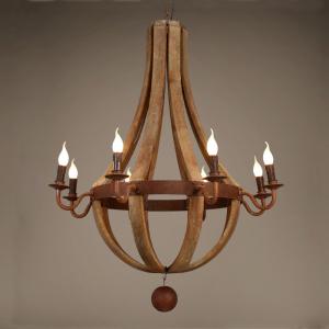 China Vintage Wood Chandelier Farmhouse America Pendant Chandeliers Lighting(WH-CI-109) wholesale