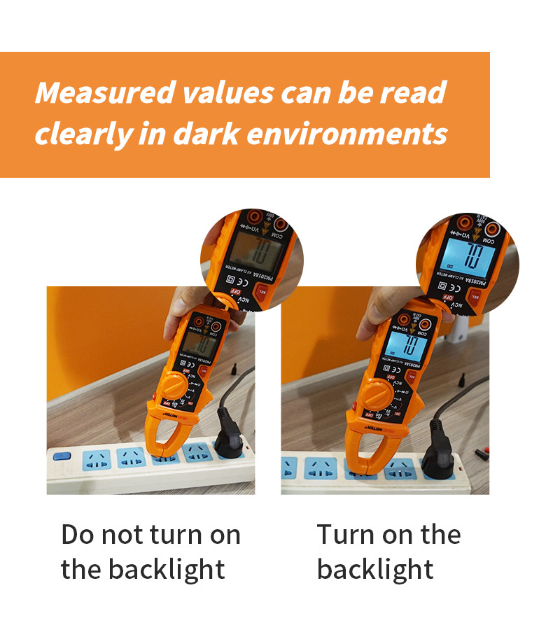 Auto Range Digital AC Clamp Meter 600V AC DC Voltage Measurement NCV Test