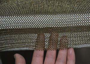 China Golden Colour Welded Chainmail Cutting Glove For Safety , Chainmail Kitchen Glove wholesale