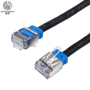 China 28awg Short Body FTP Patch Cord Rj45 Cat5e 4P Ethernet Communication Cable wholesale