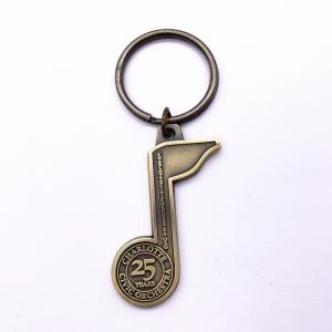 China Fashionable Custom Promotional Keychains / Plating Silver Antique Brass Key Ring wholesale
