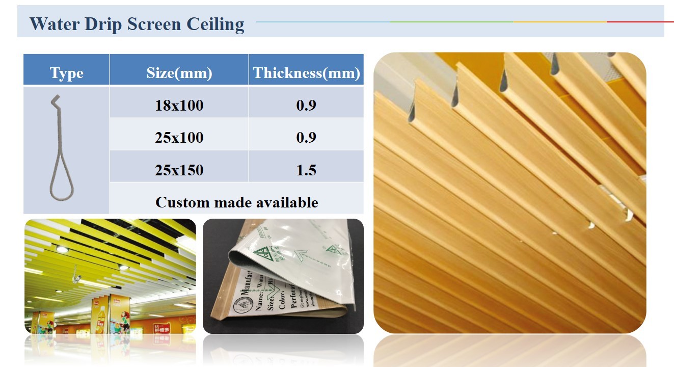 Interior Aluminum Suspended Linear Metal Open Cell Ceiling Tiles For Metro Station Decoration Materials