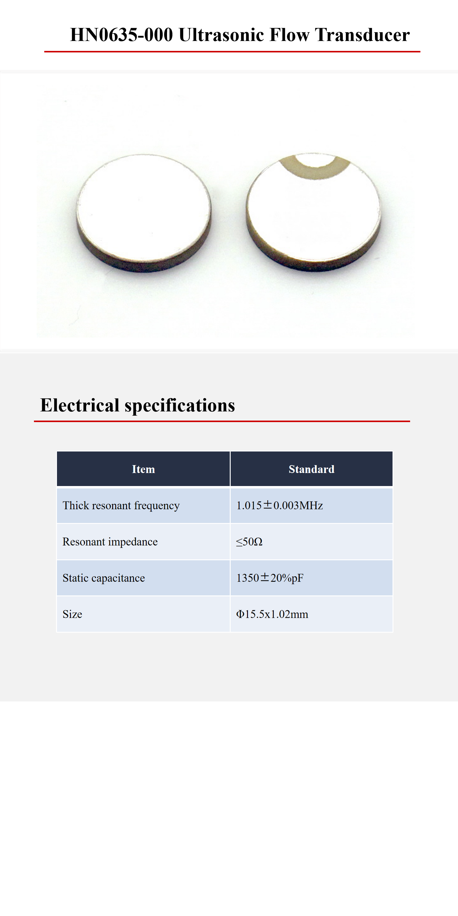HN0635 Piezoelectric Ceramic Element piezo Ultrasonic Transducer Plate