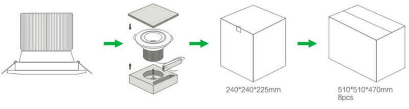 hot sale 3/6/8/12 inch COB LED downlight with CE ROHS DALI