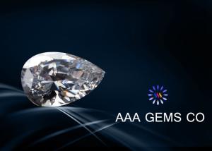 China OEM / ODM Supper White Diamond Moissanite Pear Cutting Shape wholesale