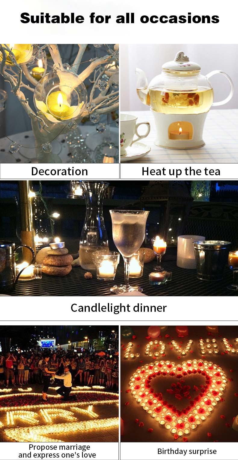 Hot Multi-Style Smokeless White Tea Light Candle For Home Decoration