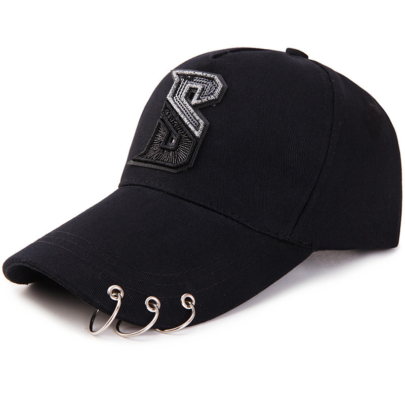 High Quality New Fashion Casual Hip-hop rivets Sport Cap Custom Unisex Ponytail trucker hat color:dark blue size:adult