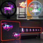 Multi Video Splicing 3D Hologram Fan Display 65cm 80W