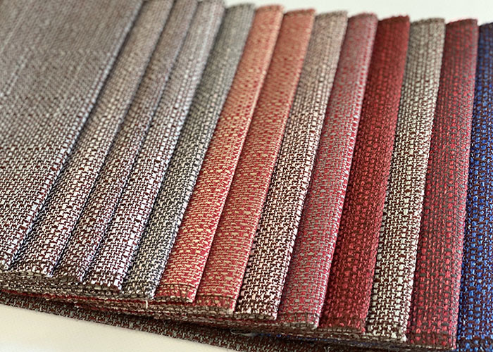 Plain Grey Upholstery Fabric , CE Woven Sofa Set Jute Fabric