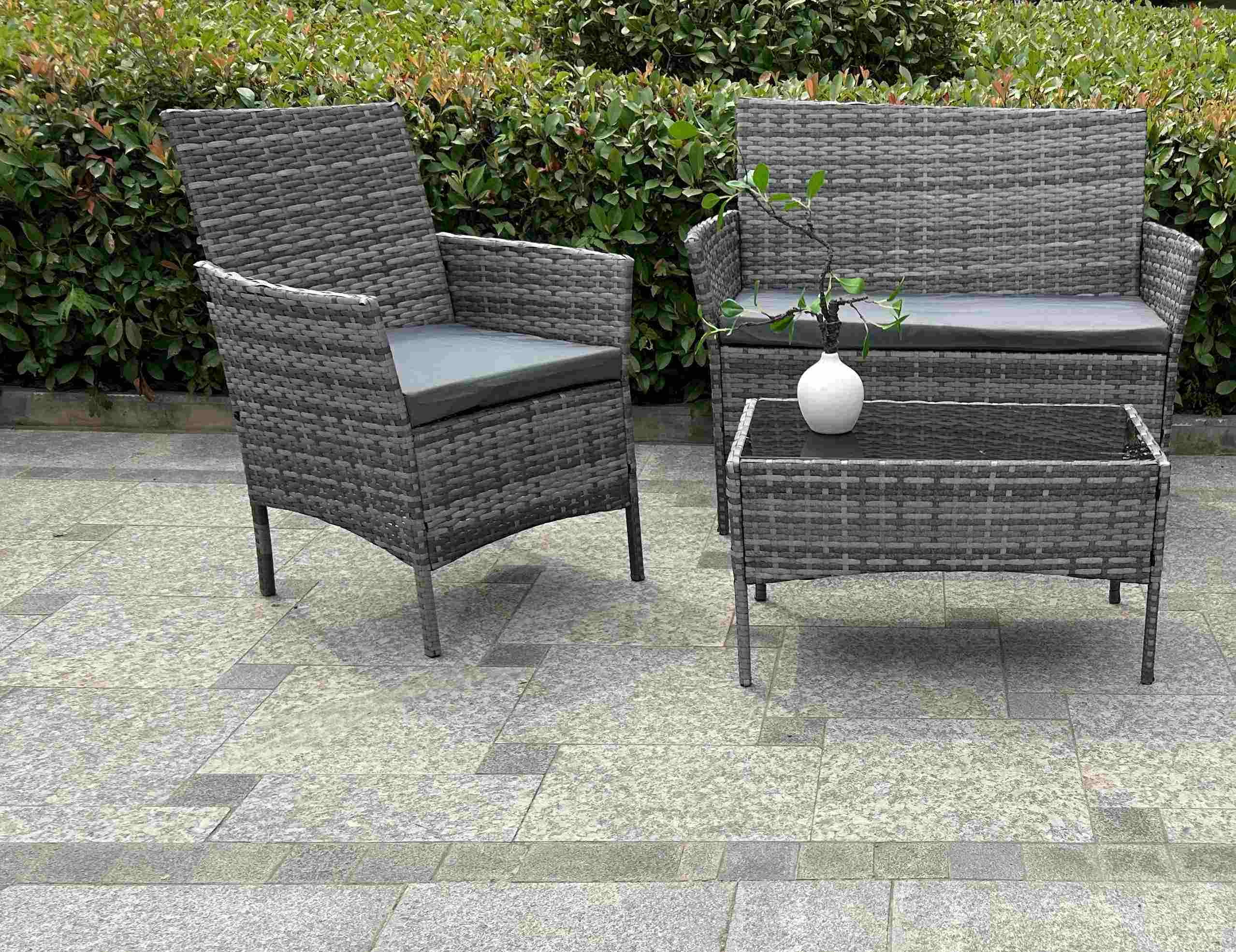 4 Seater Rattan Garden Table And Chairs Wicker Table Chairs Garden Furniture Set