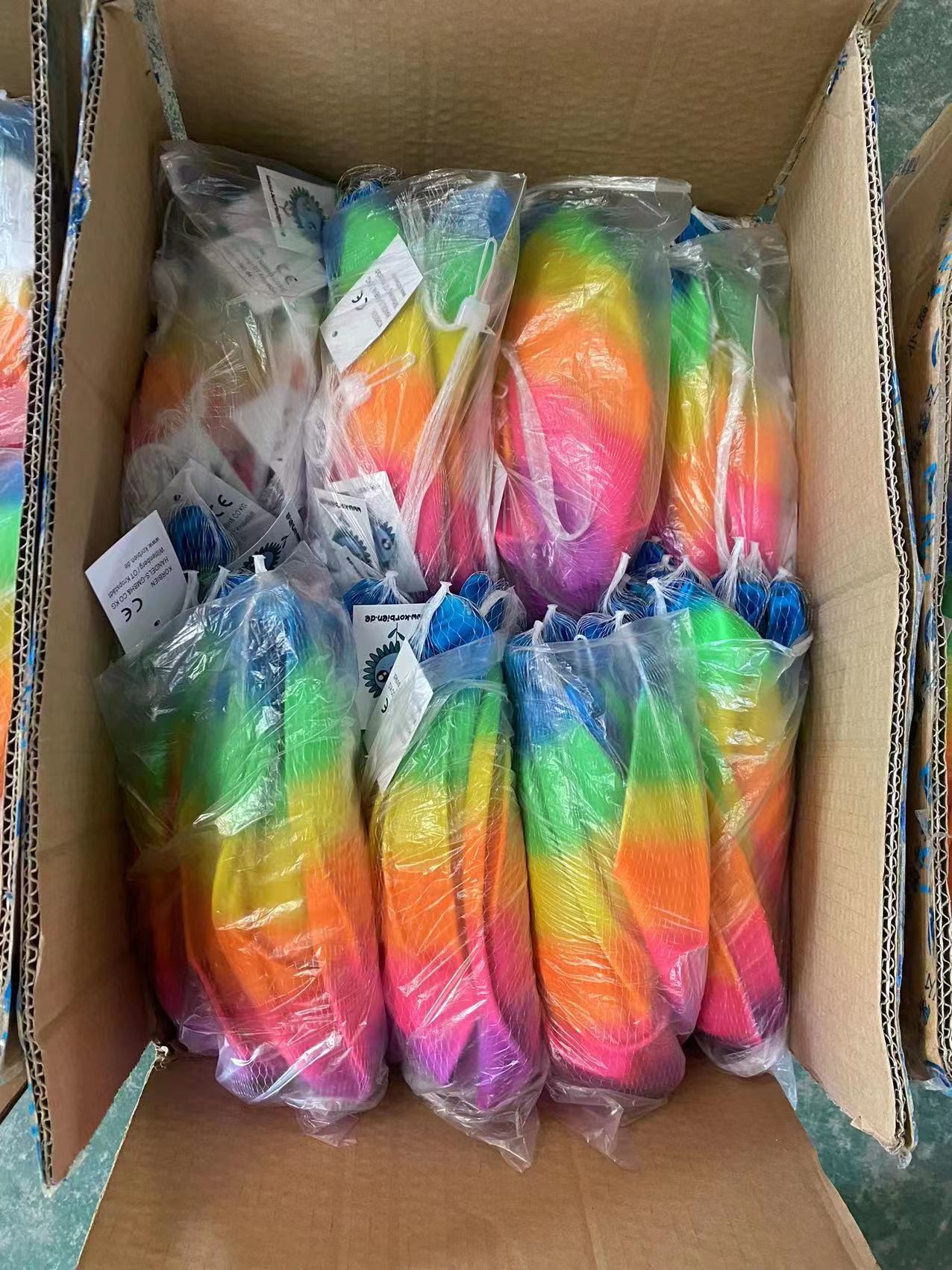 5-7 Years Age Range 9" Deflated Rainbow Stars Moons Balls for Teenagers' Playtime