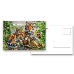 Animial Image 3d Lenticular Card For Children With Tiger