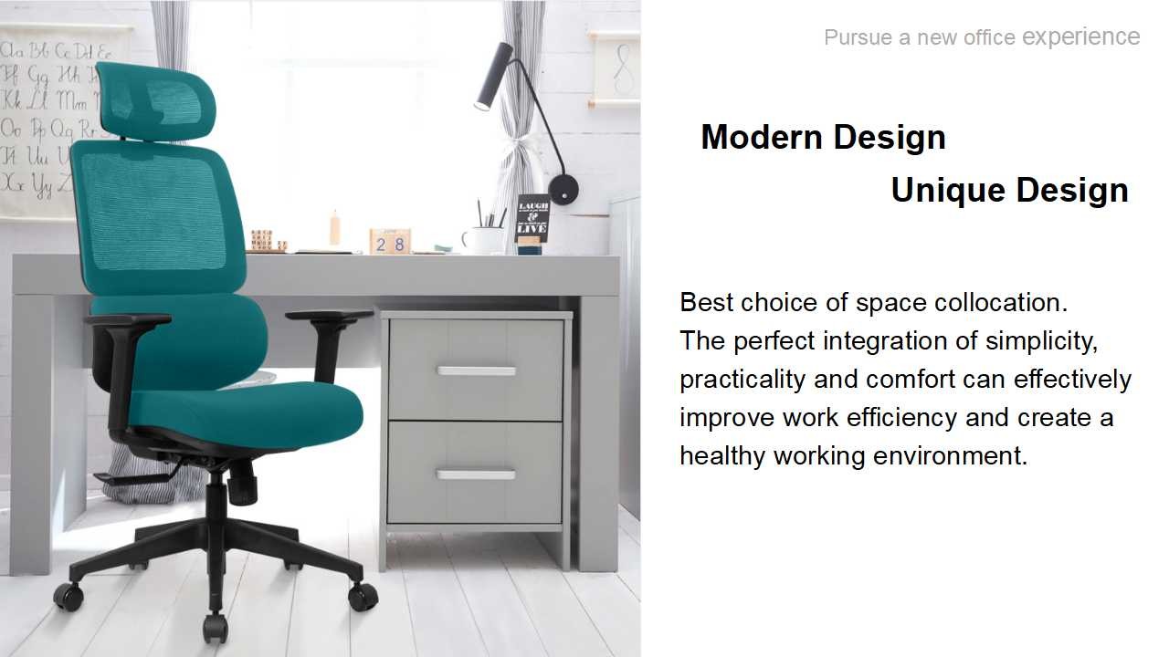 Home Office Chair with 3D Adjustable Armrest Desk Chair High Back Mesh Computer Chair with 3D Adjustable Headrest