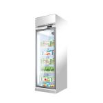 Supermarket Refrigeration Equipment 400L Vertical Glass Doors Freezer With Fan