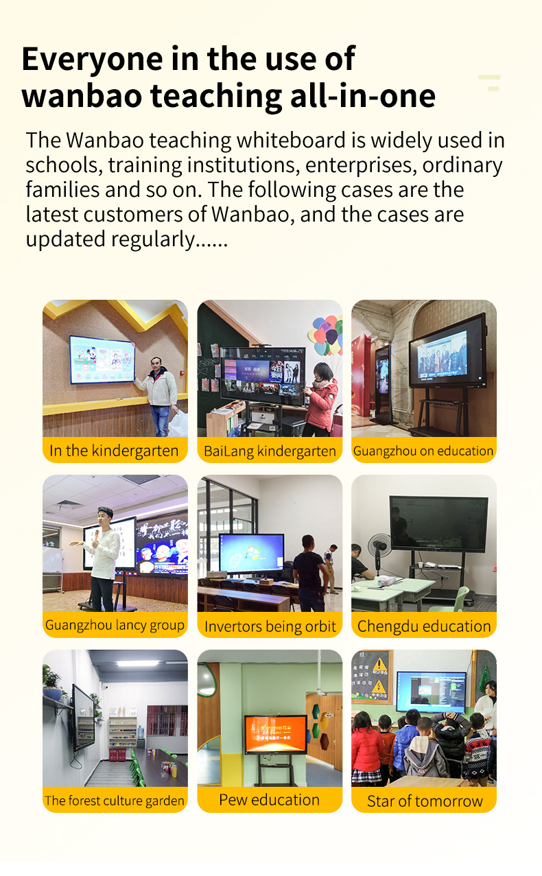 65 '' Big Indoor Education Interactive Whiteboard Touch Advertising LED Display