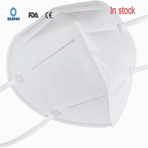 China White Antibacterial Kn95 Face Mask FDA CE Approval Anti Fog Fit Face Design wholesale