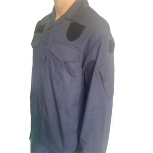 Customizable Navy Blue Military Uniform Jacket with Multiple Pockets