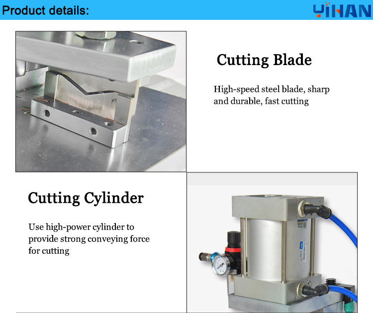 Pneumatic Large Square Cable Wire Cutting Machine for 10-150MM2 BVR Wire 50 Stroke