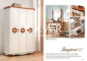 China Classic Countryside Style 3 Doors Clothes Cabinet Wardrobes wholesale