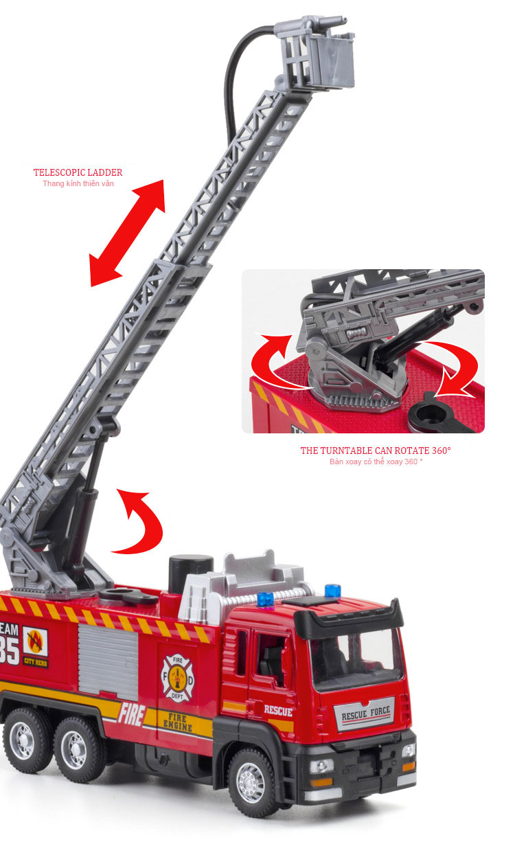 Children's Toys with Pull Back Action Sound Light and Water Spray No Battery Required