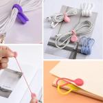 Silicone Magnetic Cable Ties Reusable Cable Organizers Earbuds Cords USB Cable